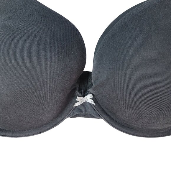Cacique Boost Plunge Bra Black 44DD Underwire Adjustable Strap Seamless Cup - Picture 3 of 10